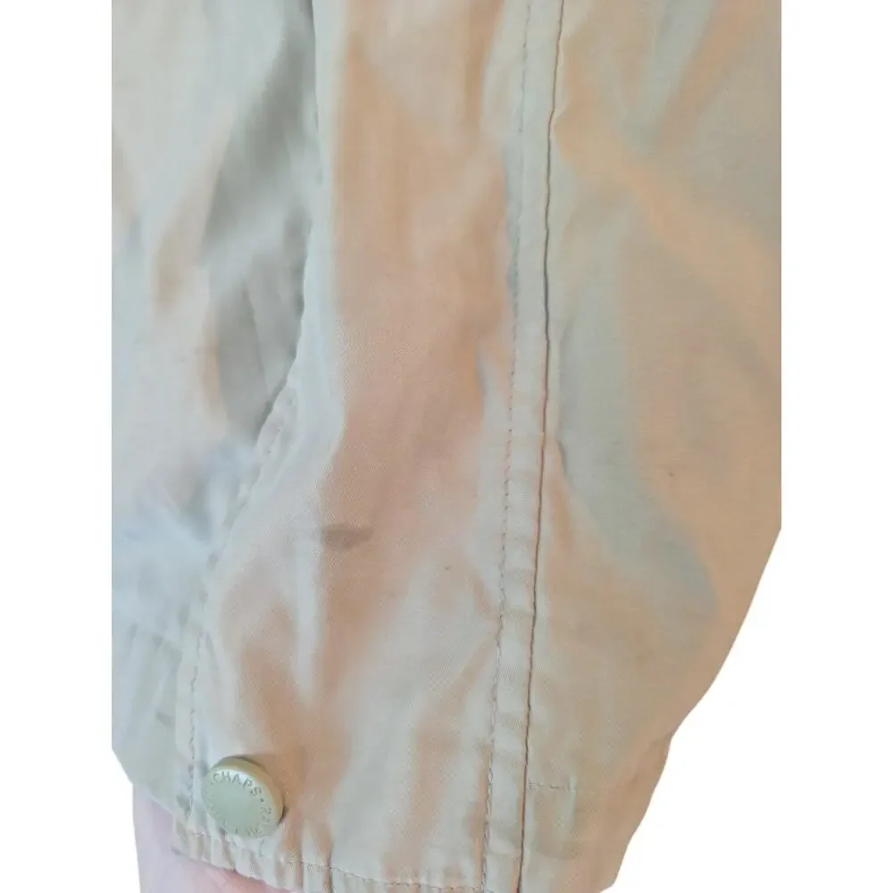 VTG CHAPS RALPH LAUREN Khaki‎ Lined Zip Long Sleeve Lightweight Jacket Men XL